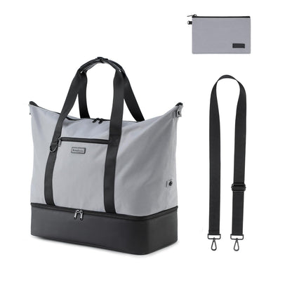 Dizdvizd travel bag for men and women, sports bags with shoe compartment and wet compartment, waterproof weekender training bag swim bag gym bag, portable carry-on duffel bag.