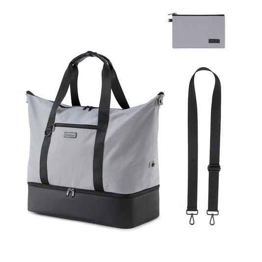 Dizdvizd travel bag for men and women, sports bags with shoe compartment and wet compartment, waterproof weekender training bag swim bag gym bag, portable carry-on duffel bag.
