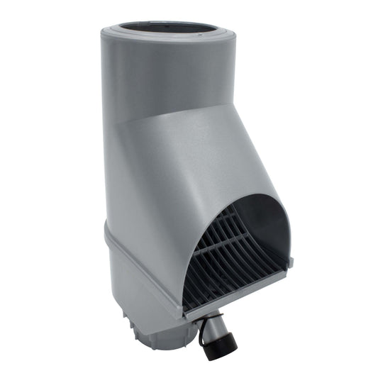 Jardinion rainwater filter, downpipe leaf diverter Silver 30.5 x 12 x 17.5cm Rainwater collector for downpipes DN75, DN85, DN100