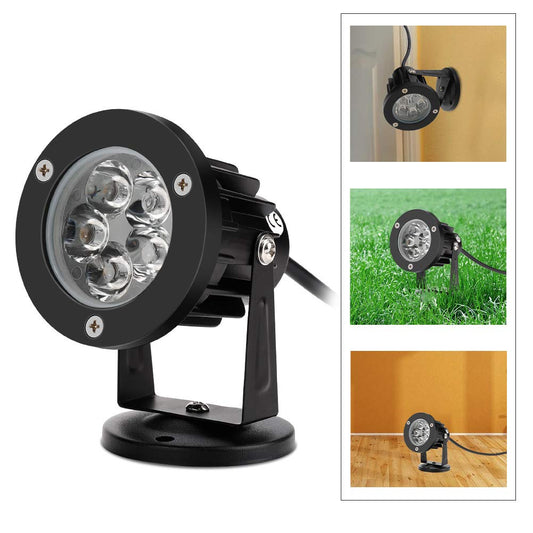BLOOMWIN Garden Spotlight 4 Set, Outdoor Lighting Garden Light 5w 220V COB Landscape LED Rotating IP65 Waterproof LED Garden Lamp Warm White Spot Light Outdoor Outdoor Lighting