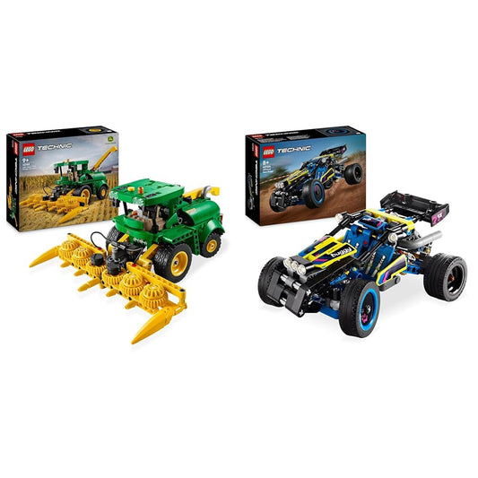 LEGO Technic John Deere 9700 Forage Harvester, buildable harvester toy & Technic Offroad Buggy, car toy for kids.