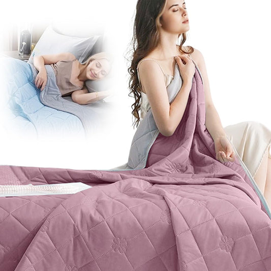 Matame summer blanket, cooling blanket Self-cooling blanket, Lightweight Thin Summer Blanket Double-sided, Absorbs body heat, Cooling Blanket for Bed Sofa People Kids Baby Blanket Summer Blanket (#F, 200x230cm)