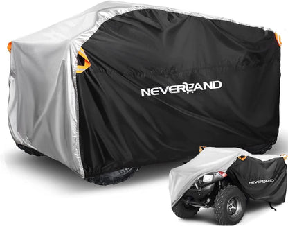 NEVERLAND XXXL Quad ATV Cover - Vehicle Protection Cover 256 * 110 * 120cm Phosphorescent Dirt-resistant Winterproof Dustproof Rain UV Protection Black & Silver