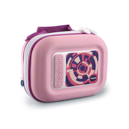 VTech KidiZoom Print Cam - Instant camera for kids with printing function, selfie and video mode, for ages 4-12 & KidiZoom carrying case in pink - Vtech 417369 kids camera, Pink