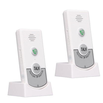 2-way radio intercom for home, Portable voice intercom with wide application and good durability for indoor and outdoor use (White)