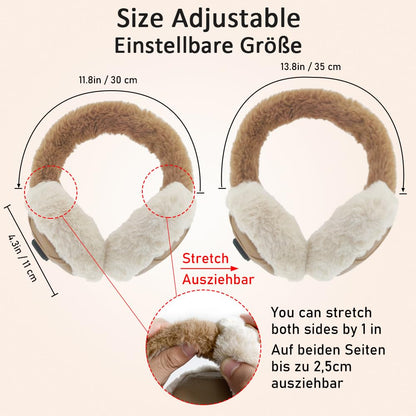 AROMA SEASON® | Heated ear warmers with built-in battery for women men children in winter | Heatable ear muffs/ear warmers