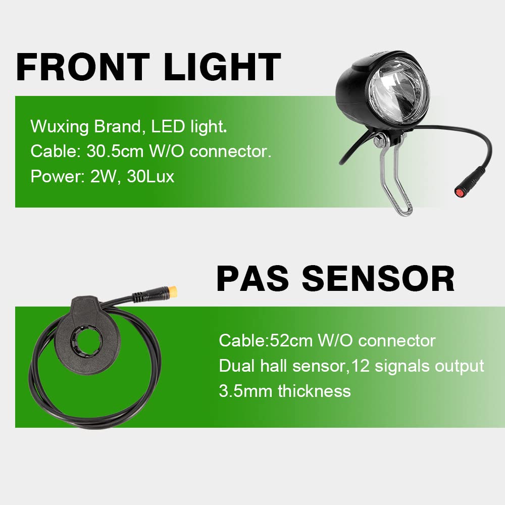 YOSE POWER Ebike Kit 36V250W 26" front motor bicycle E-Bike hub conversion kit with HL Plus 36V 15.6Ah battery DIY E-Bike LCD display