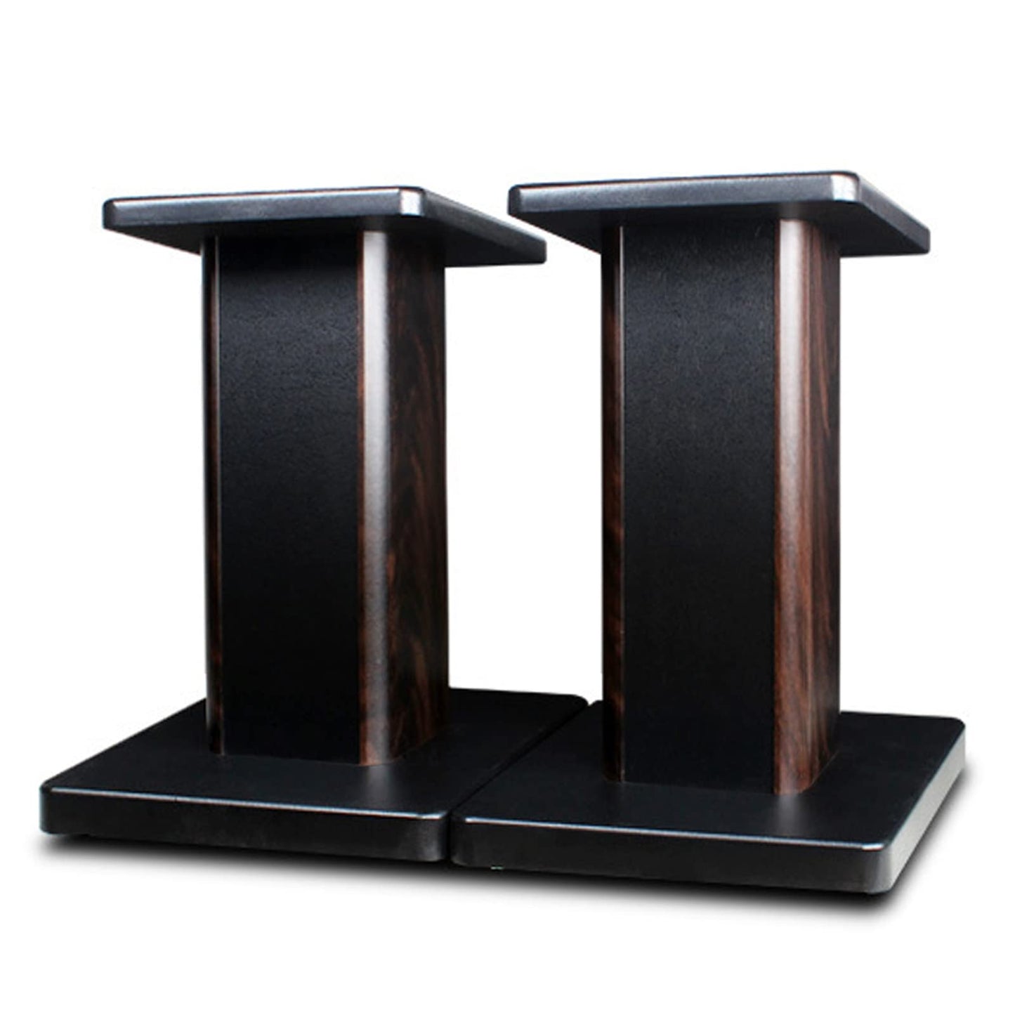BQKOZFIN Speaker Stand 40 cm high wooden speaker stand, 2 piece set, suitable for bookshelf speakers | HiFi and home theater surround sound, enhanced audio listening experience
