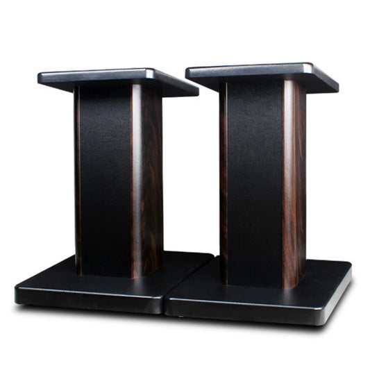 BQKOZFIN Speaker Stand 40 cm high wooden speaker stand, 2 piece set, suitable for bookshelf speakers | HiFi and home theater surround sound, enhanced audio listening experience