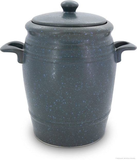 Original Bunzlauer Ceramic Rum Pot 4.2 liters Multipurpose Ceramic Pot Insert Pot (Design GREEN)