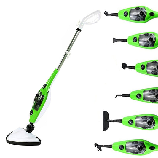 Steam cleaner, 10-in-1 steam cleaner for cleaning any floor, 1300W floor cleaner, electric carpet steam cleaner, detachable handheld unit, for hardwood/tile/laminate/ceramic floors.
