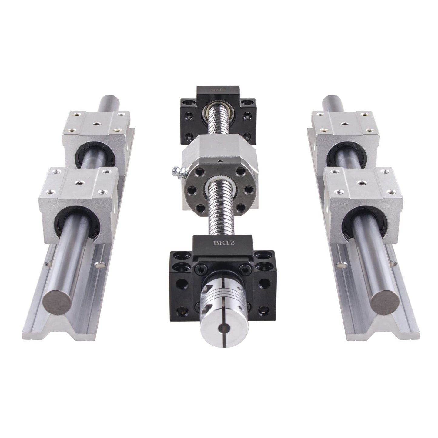 CNCYEAH Linear guide 2 set SBR16-1200 MM linear guide rails and 1 set ball screw SFU1605-1200 MM with manual handwheel BK12/BF12 CNC rail set guide rail for 3D printers CNC