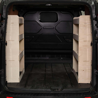 VANIFY - Compatible with Ford Transit Custom L1 2012+ vehicle shelving, double shelves at the rear.
