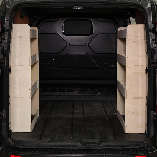 VANIFY - Compatible with Ford Transit Custom L1 2012+ vehicle shelving, double shelves at the rear.