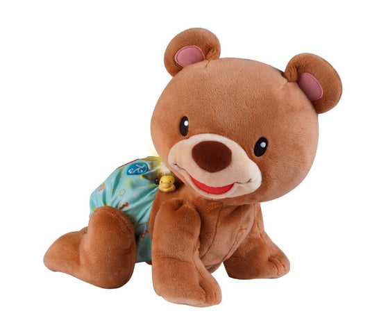 Vtech Baby Crawl-with-Me Bear - Interactive plush toy that crawls, counts, talks, and sings on its own - For children aged 9-36 months.