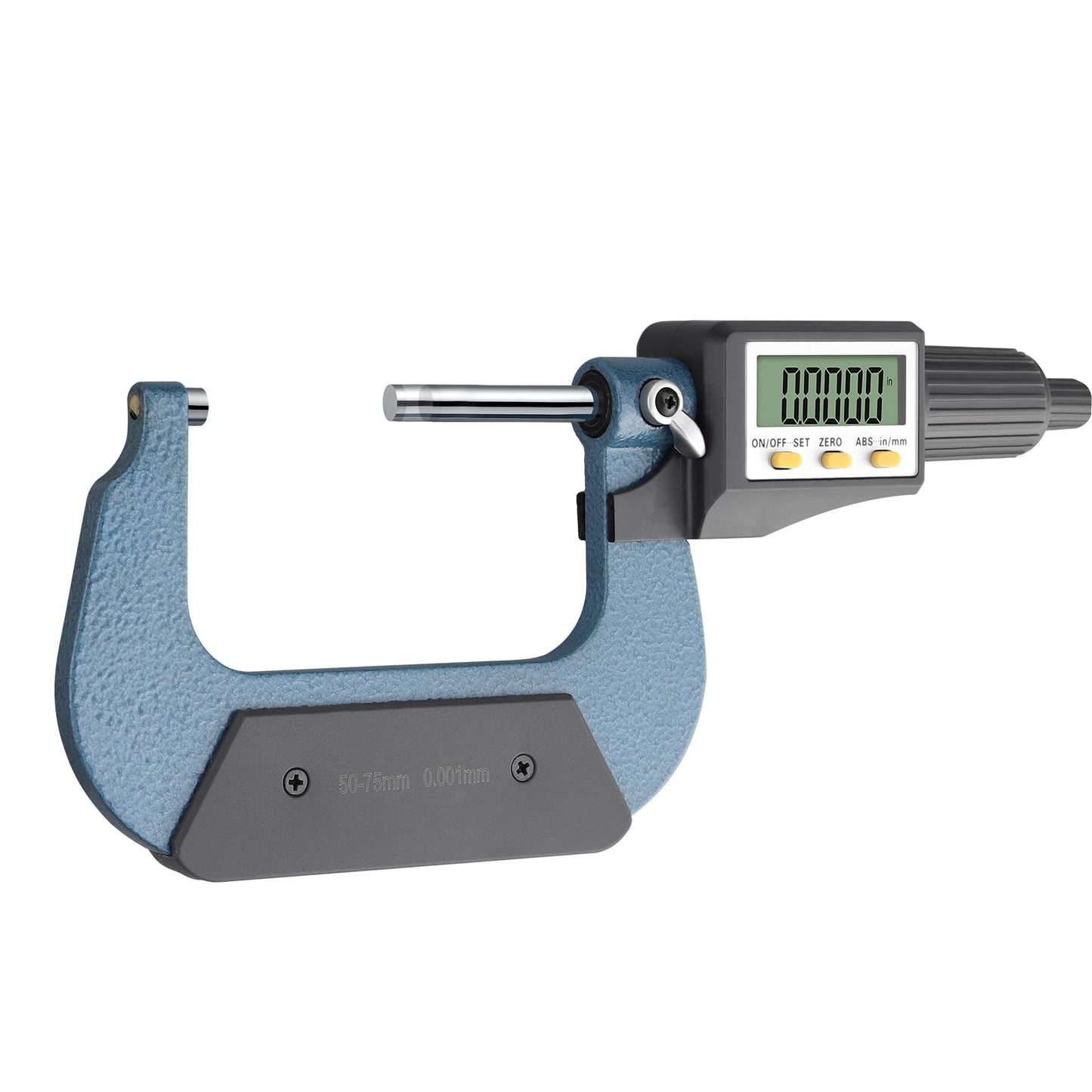 AUTOUTLET Micrometer Digital Micrometer Caliper 50-75mm/0.001mm, High Precision LCD Digital Micrometer Caliper Length Measuring Tool Micrometer 0.001mm (0.00005")