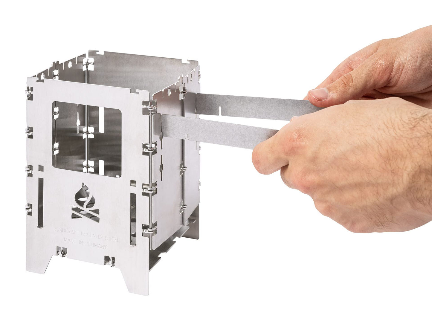 BUSHBOX LF outdoor stove | hobo stove | camping | wood | gas | alcohol | foldable | compact | stainless steel | 100% Made in Germany.