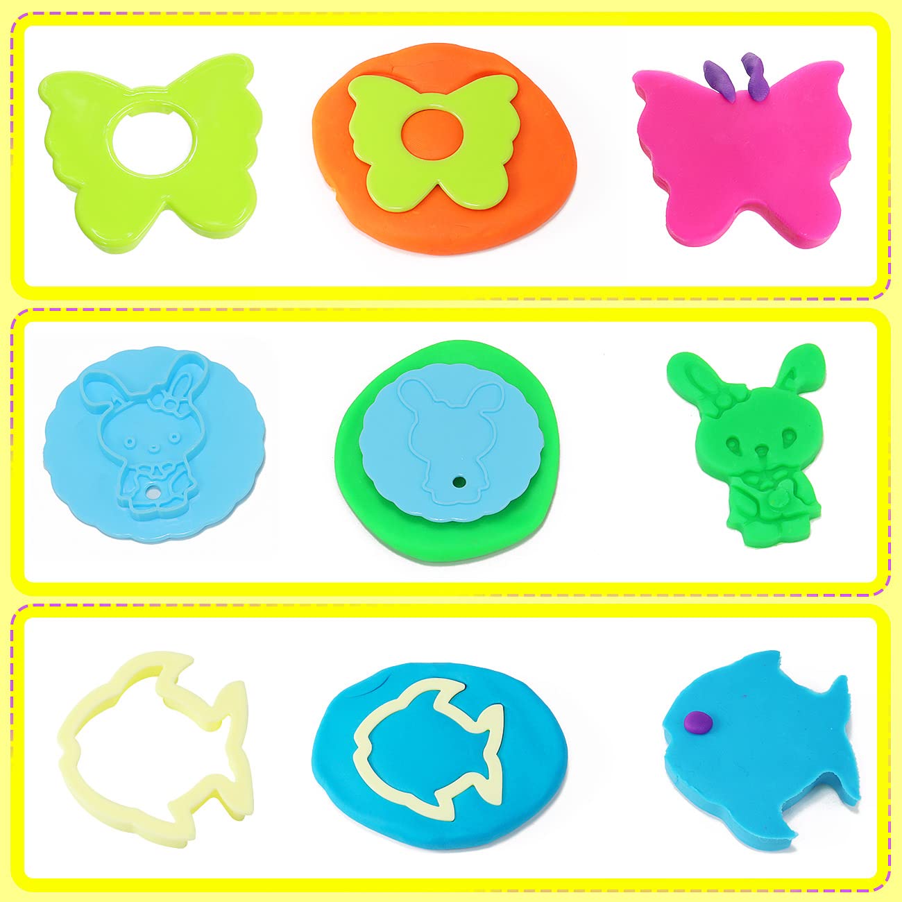 Jiosdo Clay Tool Set, 40 Pieces Clay Accessories for Kids, Playdough Tools, Extruder Modeling Tool Kitchen Toy Learning Toy for Boys Girls (with Storage Box)