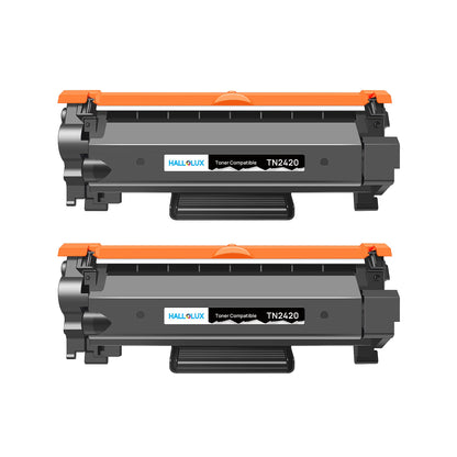 TN2420 TN2410 Toner Cartridge Compatible for Brother MFC-L2710DW MFC-L2710DN HL-L2350DW HL-L2375DW DCP-L2530DW HL-L2310D HL-L2370DN MFC-L2730DW for Brother TN-2420 TN-2410 (2 Black, 2-Pack)