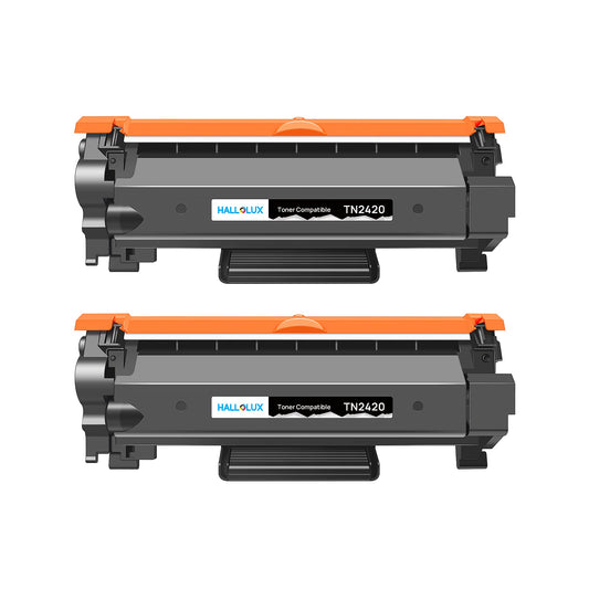 TN2420 TN2410 Toner Cartridge Compatible for Brother MFC-L2710DW MFC-L2710DN HL-L2350DW HL-L2375DW DCP-L2530DW HL-L2310D HL-L2370DN MFC-L2730DW for Brother TN-2420 TN-2410 (2 Black, 2-Pack)