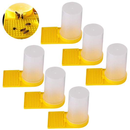 Bee Water Feeder, RoadLoo 6Pcs Bee Entrance Feeder Feeders for Bees Waterer Plastic Beekeeping Supplies Bee Feeding Entrance Beehive Drinking Bowl Apiculture Equipment Accessories (6)