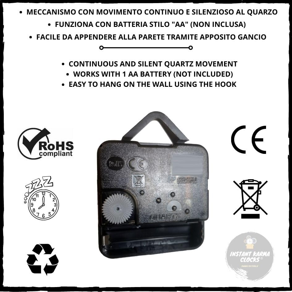 Instant Karma vinyl wall clock gift idea vintage handmade - No Pain No GAIN bodybuilder gym fitness - bodybuilding