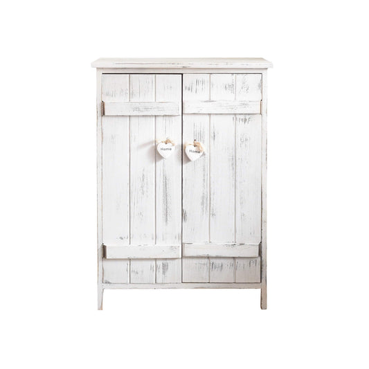 Rebecca Mobili kitchen cabinet chest of drawers bathroom cabinet 2 doors white shabby chic hearts entrance - Dimensions: 70 x 51 x 30 cm (HxLxB) - Art. RE4573