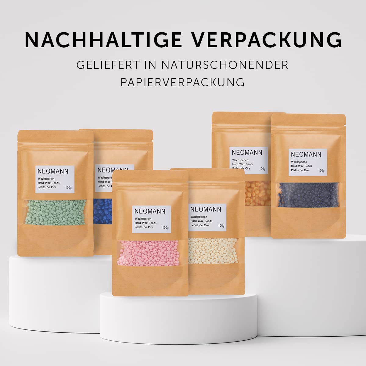 NEOMANN Waxer II - Premium hair removal waxing set with gift box & card - Perfect spa gift for your loved ones (Black, Waxer II Deluxe)