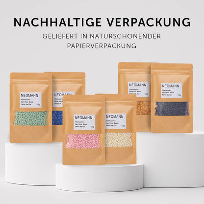 NEOMANN Waxer II - Premium hair removal waxing set with gift box & card - Perfect spa gift for your loved ones (Black, Waxer II Deluxe)