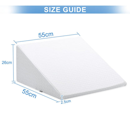 TANYOO Wedge Pillow Memory Foam and High-density Foam in double-layer structure Suitable for bed and sofa as leg pillow or backrest pillow ONE wedge pillow as reflux pillow