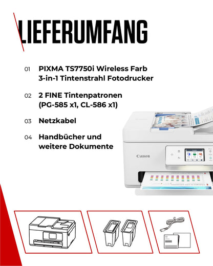 Canon PIXMA TS7750i Series - All-in-One printer, copier & scanner for home use | Wireless for easy printing from your smartphone | Canon printer for home with PIXMA Print Plan