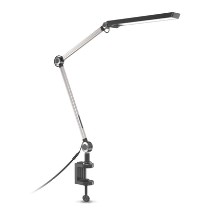 B.K.Licht - Desk lamp adjustable from warm white to cool white, swiveling, touch, clip-on lamp, clip-on light, bedside lamp, reading light for children, office lamp, reading lamp, 66.7x70.3 cm, Black