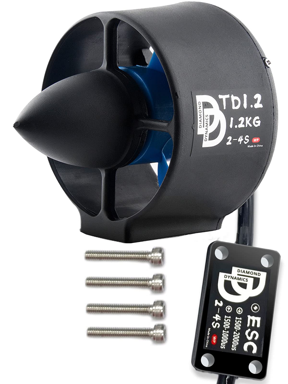 Underwater thruster 1.2kg thrust 12V brushless motor with bidirectional fully waterproof ESC for ROV, RC boat, underwater vehicle, diving, seabed photography, seabed photography (CW)