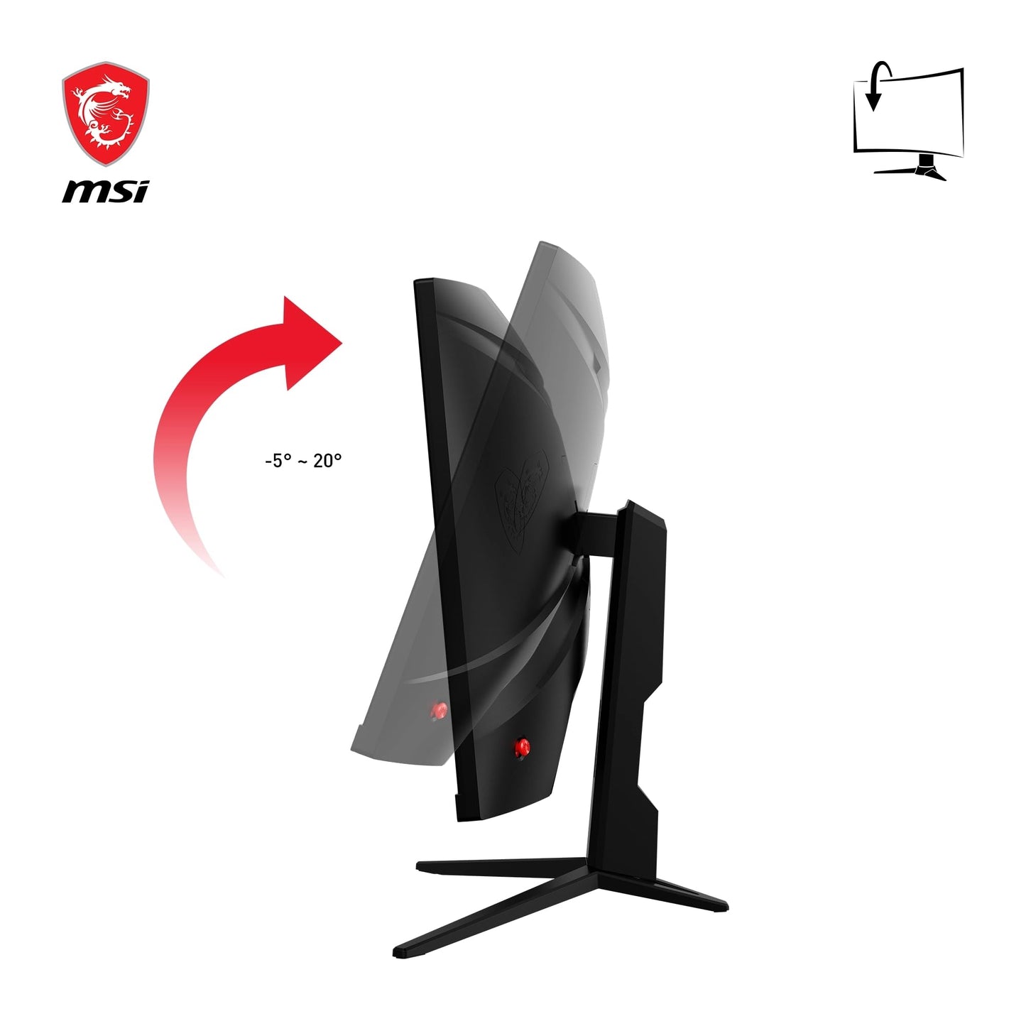 MSI G2422C 23.6-inch FHD Curved Gaming Monitor - 1500R 1920 x 1080 VA Panel, 180Hz / 1ms, Adaptive Sync - DP 1.2a, HDMI 2.0b CEC
