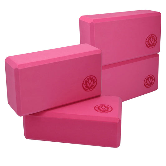 4x Yoga Block by VonBueren | 22 x 12 x 7.5 cm each block | Yoga blocks for women and men made of EVA | Blocks for Pilates