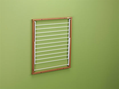 Arredamenti Italia wall clothes stand, 604 Kledy wall, wood - foldable - 6.5 mt line - color: cherry wood