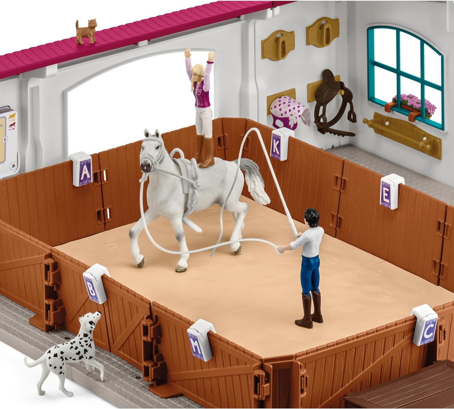 Sneak Horse Club | Riding Arena Peppertree 42639 | with obstacles, paddock, and lots of accessories | great gift for girls and boys | horse toy for kids aged 5 and up | set of 179 pieces