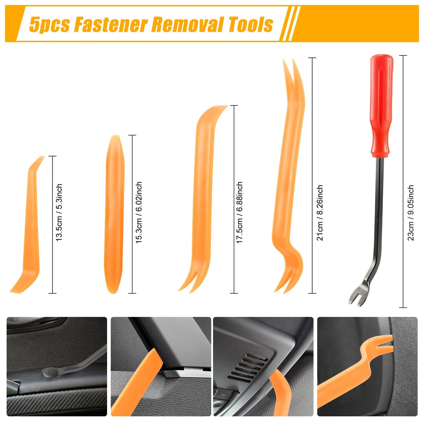 Uolor 1240pcs Car Fasteners Clips, Universal 32 Types Door Panel Clips Bumper Trim Clips Nylon Plastic Rivets Plastic Clips Set with Removal Tools.