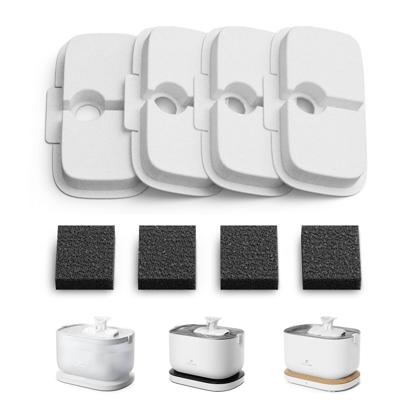 PETLIBRO Cat Fountain Filter 4-Pack for Dockstream Cat Drinking Fountain PLWF005, PLWF115, PLWF105, 2-Month Replacement Filter Set for Cat Drinking Fountain.