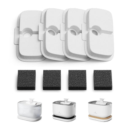 PETLIBRO Cat Fountain Filter 4-Pack for Dockstream Cat Drinking Fountain PLWF005, PLWF115, PLWF105, 2-Month Replacement Filter Set for Cat Drinking Fountain.