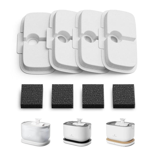 PETLIBRO Cat Fountain Filter 4-Pack for Dockstream Cat Drinking Fountain PLWF005, PLWF115, PLWF105, 2-Month Replacement Filter Set for Cat Drinking Fountain.