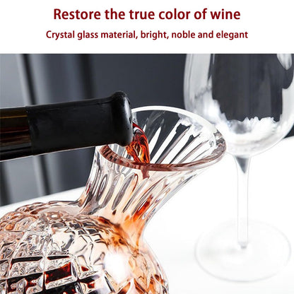 Decanter red wine, wine carafe, 1200ml decanter, 360-degree rotating wine decanter, rotating wine decanter, red wine decanter for wedding gift birthday Helovers'day Christmas Day