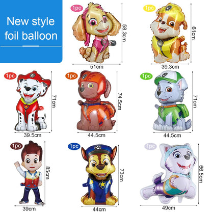 Patrol Birthday Decorations 3 Years, Paw Balloon Kids Birthday Boys Girls, Cartoon Dog Balloons Set, Dog Patrol Blue Balloon 3rd Birthday, Cake Topper for 3 Years Kids Birthday Party Decorations