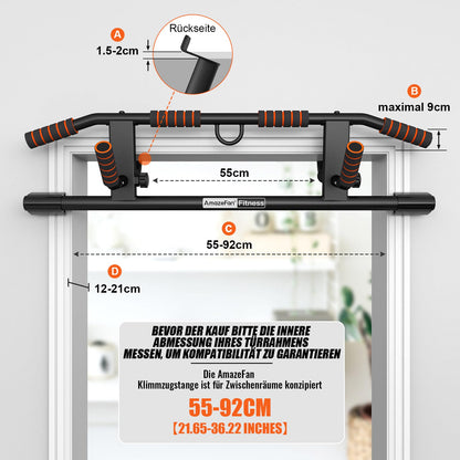 AmazeFan Doorway Pull Up Bar, 2024 Upgrade with various grip options, With Additional Suspension Trainer, Universally applicable for most doors.