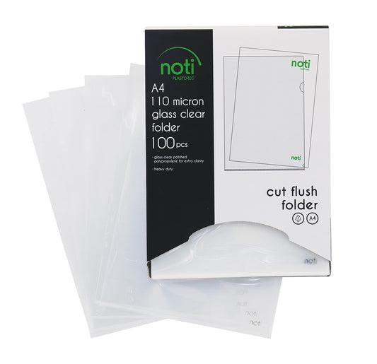 100 pack Premium PP plastic document sleeves. For DIN A4, transparent clear, open at the top and on the side. Clear sleeve in extra sturdy 0.11mm quality.