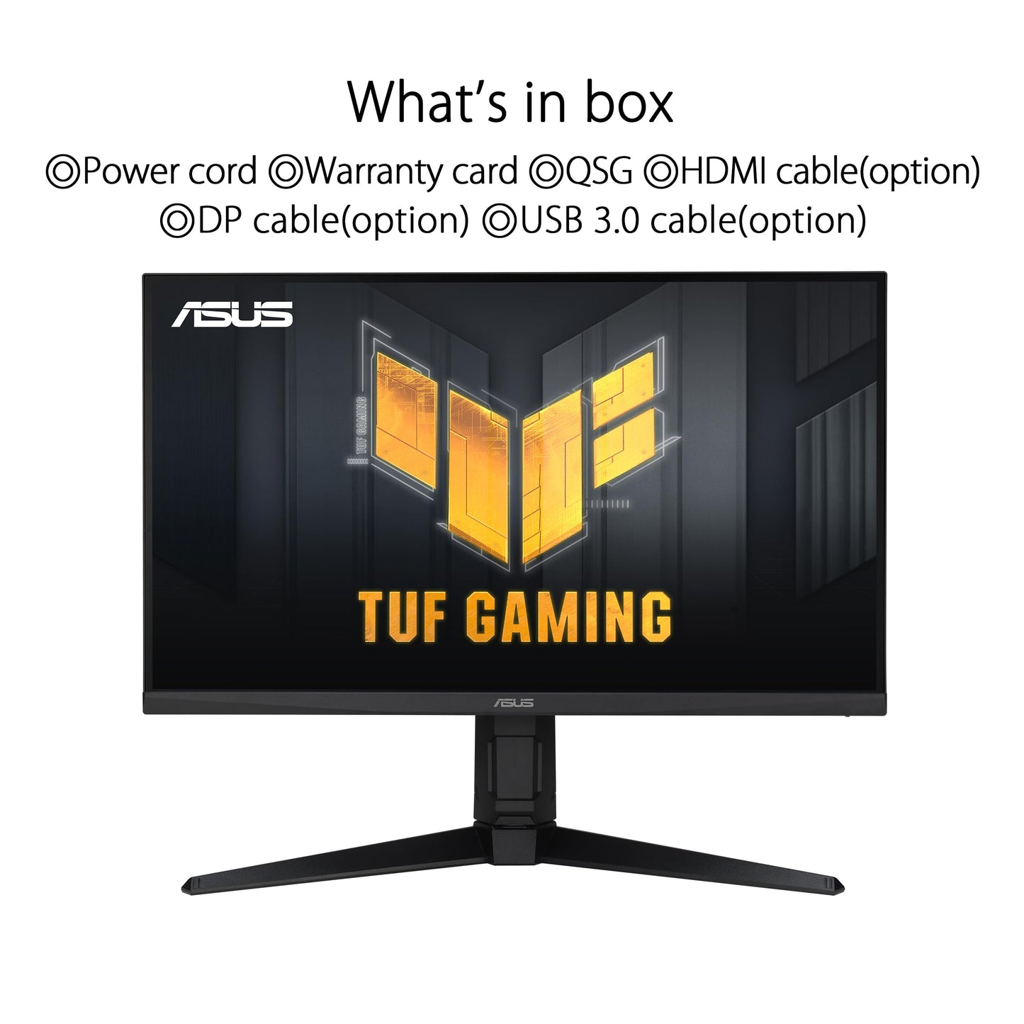 ASUS TUF Gaming VG27AQML1A - 27 inch WQHD monitor - 260 Hz, 1ms GtG, G-Sync, FreeSync, Adaptive Sync, ELMB, GameFast, DisplayHDR 400 - Fast-IPS, 16:9, 2560x1440, USB, DP, HDMI, ergonomic, speaker.