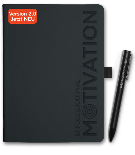 MOTIVATION MOVEMENT Success Journal - Daily Planner - Includes Learning Platform, Mindset & Workbook - Increases Focus & Productivity - Journal - Planner - A5 Size - Diary for Adults (1x + Pen)