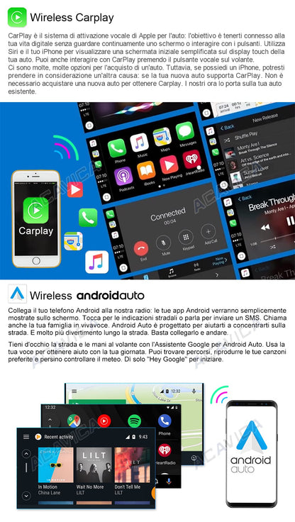 ACAVICA 9-inch Android car radio for Mercedes-Benz C-Class W203 2000–2004. Bluetooth car radio GPS navigation with touchscreen, supports wireless Carplay, WiFi. 2+32GB.