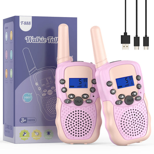 Toys for 3-12 year old boys and girls, Bakoherp walkie talkies for kids rechargeable with 8 channels, children's walkie talkie rechargeable with VOX function & keypad lock for adventures, camping, hiking.