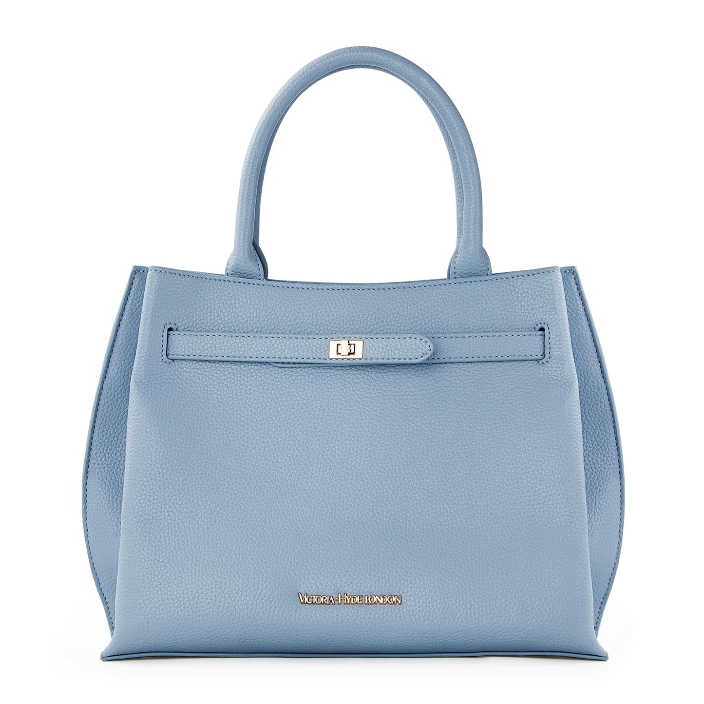 VICTORIA HYDE Women's Handbags Large PU Leather Shopper Ladies Handbag Black Elegant Shoulder Bag Women's Tote Bag for Office Work School (Blue)
